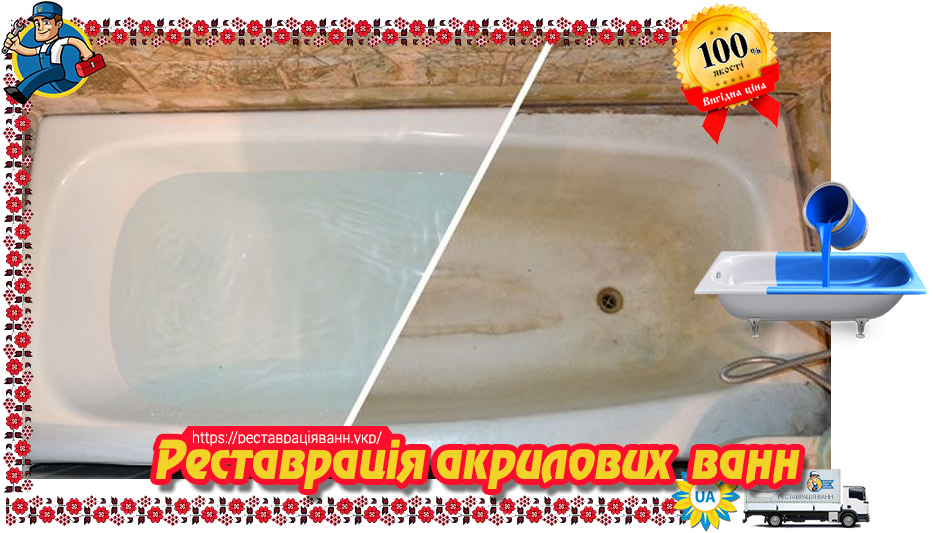 Реставрація акрилових ванн в Україні – заливка акрилом